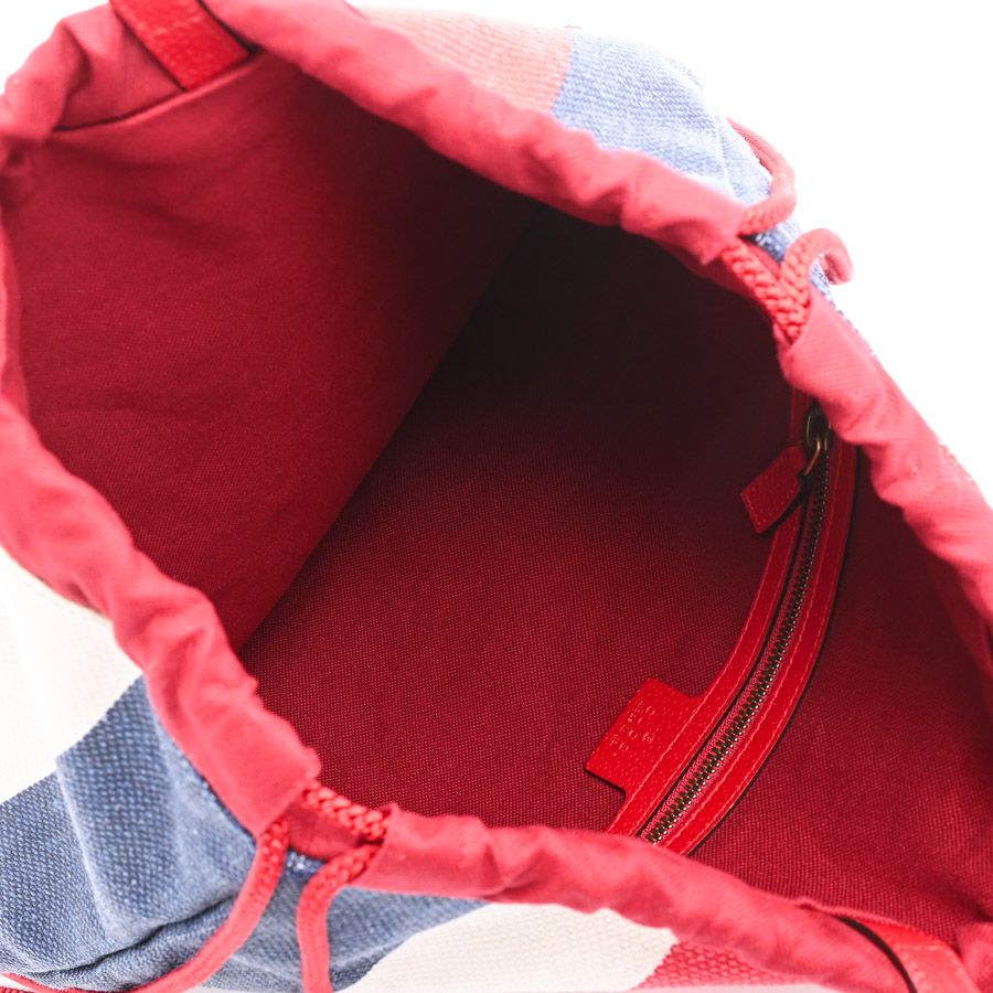 Gucci Backpack Striped Drawstring Knapsack — view 4