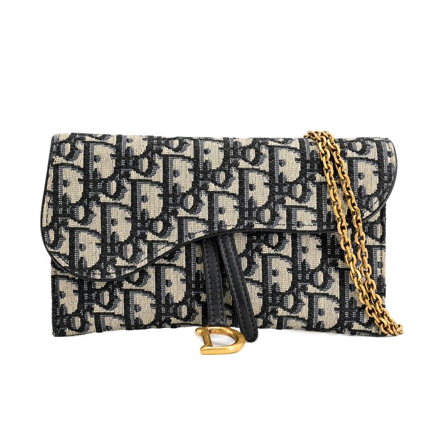 Dior Chain Wallet Saddle Pouch Small