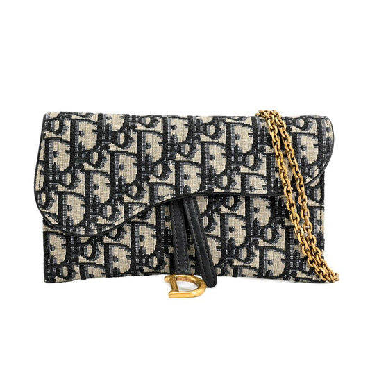 Dior Chain Wallet Saddle Pouch Small