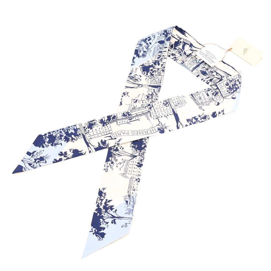 Hermes Scarf Twilly Scarves Beige