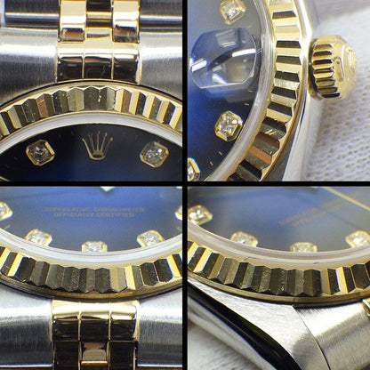 Rolex Watch Datejust P Number 10 Points Diamond Index Blue Gradation Dial Date — view 7