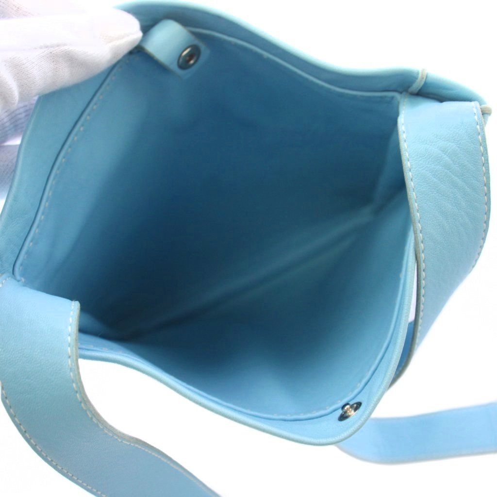 Hermes Clou de Selle Shoulder Bag Light Blue KH — view 5