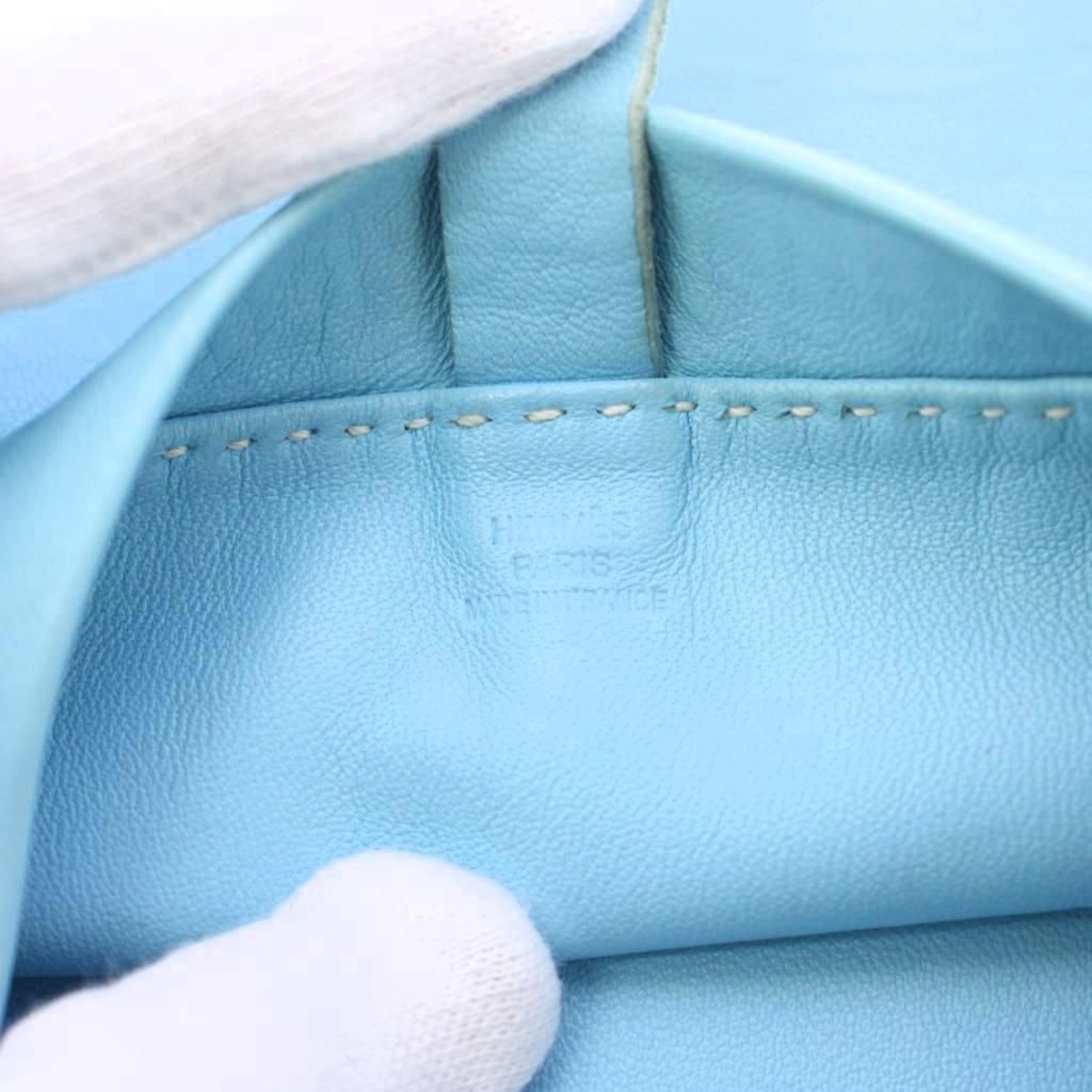 Hermes Clou de Selle Shoulder Bag Light Blue KH — view 7