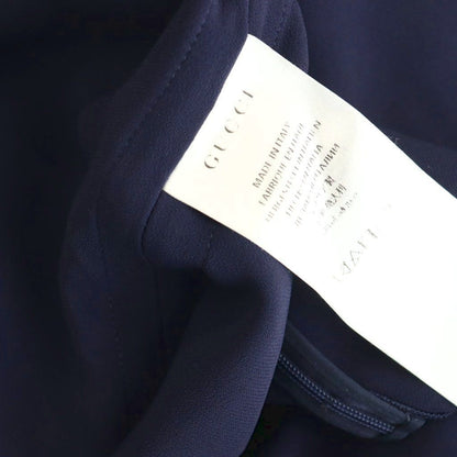 Gucci Side Sherry Line Dress Short Sleeve Knee Length 40 Navy SY — view 9