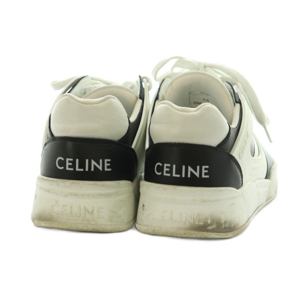 Celine Low Sneakers Shoes 40 White Black AD — view 5