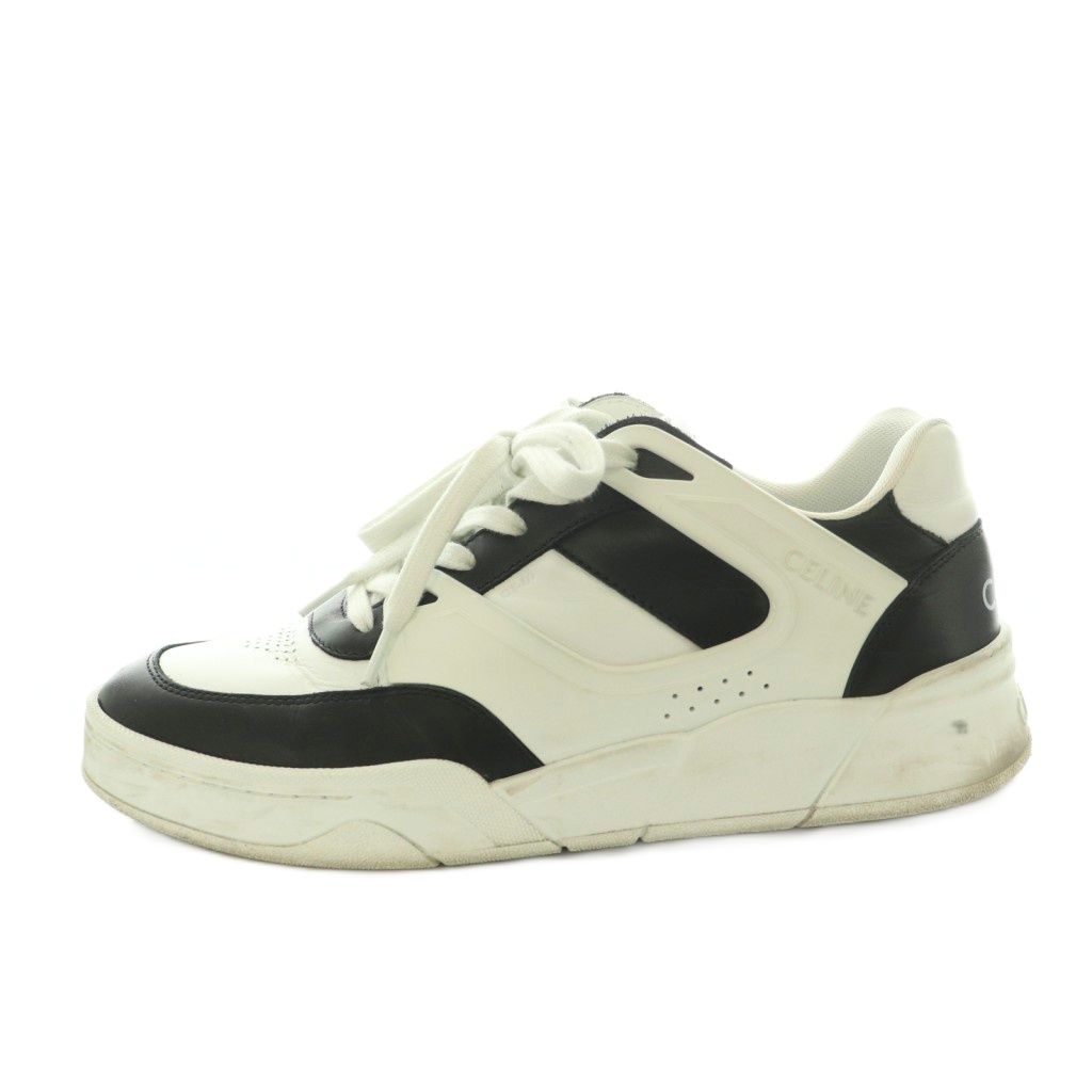 Celine Low Sneakers Shoes 40 White Black AD