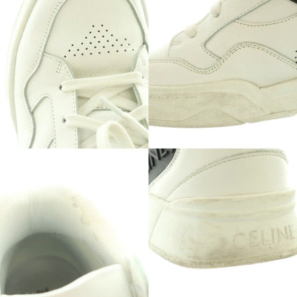 Celine High Top Sneakers Shoes 40 White Black AD — view 9