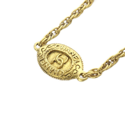 Chanel Medal Necklace Gold