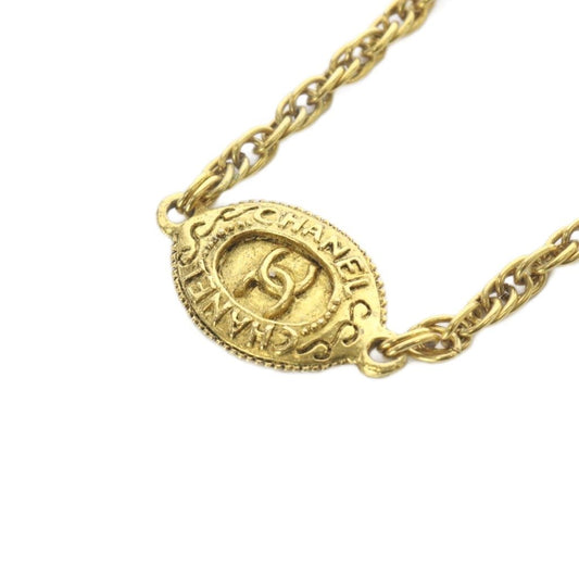 Chanel Medal Necklace Gold