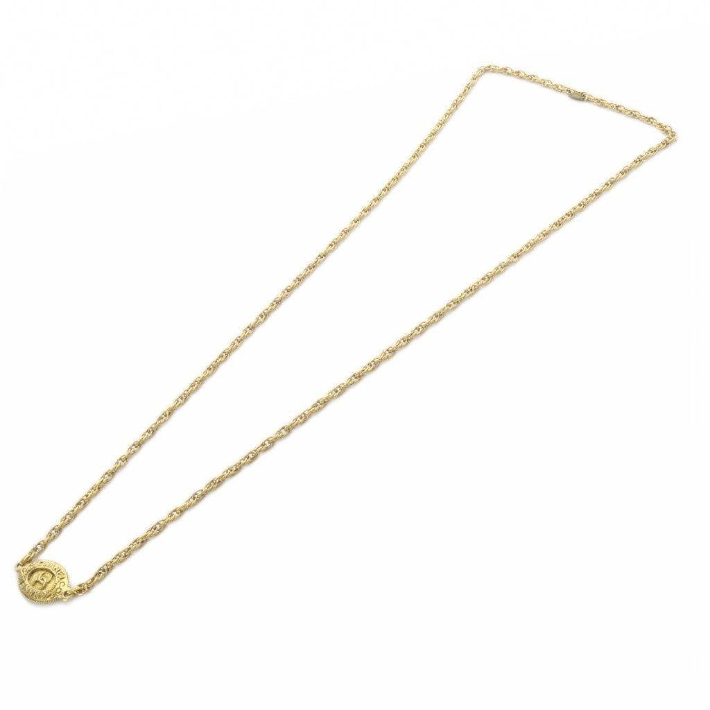 Chanel Medal Necklace Gold — view 3