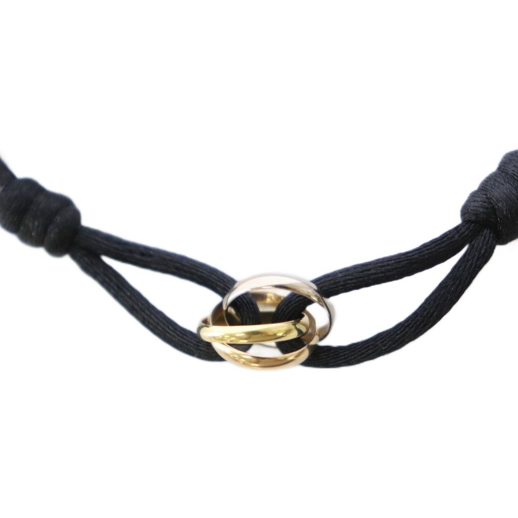 Cartier Trinty Bracelet Cord 18k Yellow Gold YG Pink PG White WG BB — view 5