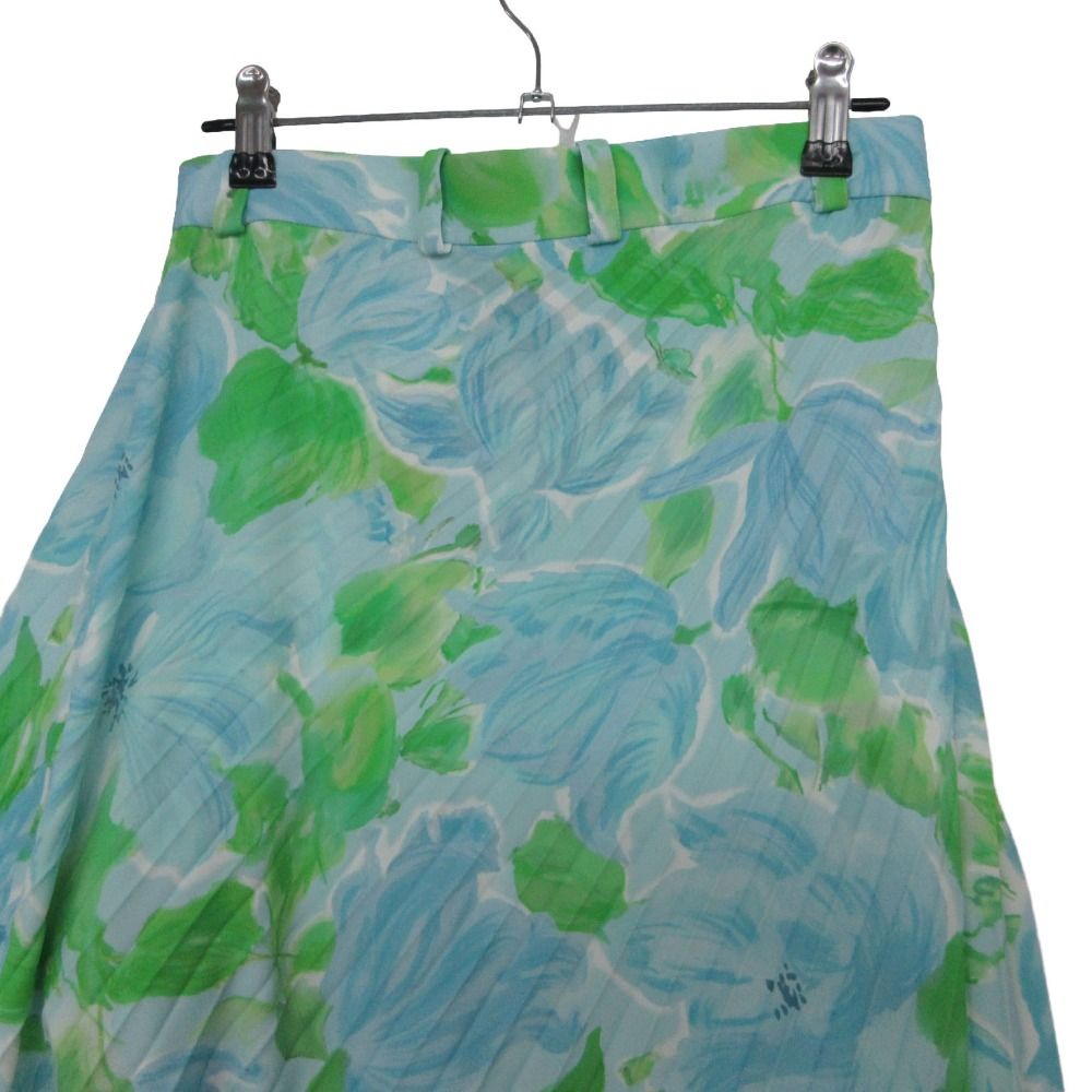 Balenciaga Long Skirt Asymmetric Pleated Light Blue — view 4