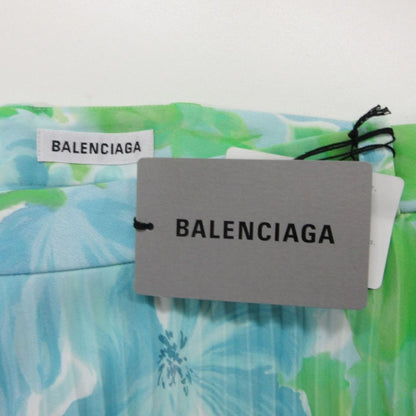 Balenciaga Long Skirt Asymmetric Pleated Light Blue — view 6
