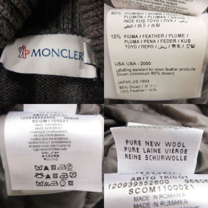Moncler Dress Abito Knit Down Jacket Docking Turtleneck Short Sleeve Knee — view 9