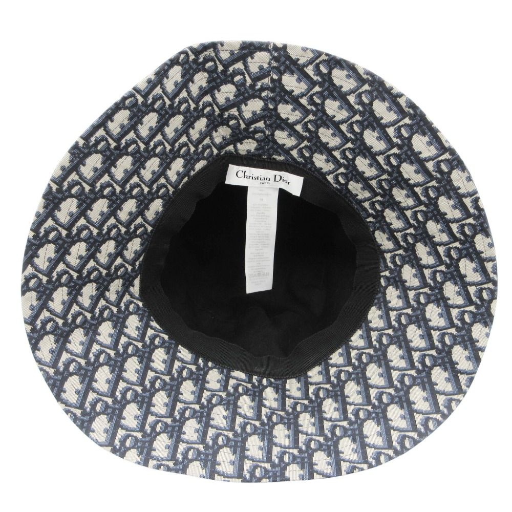 Dior Hat Trotter Pattern Oak Bucket Hat Navy — view 3