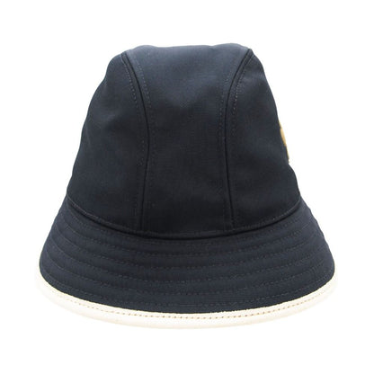 Gucci Hat Logo Nylon Leather Piping Bucket Hat Navy — view 2