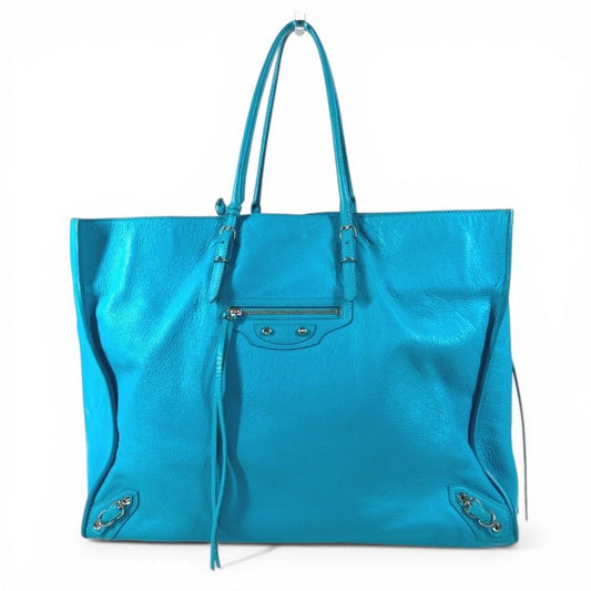 Louis Vuitton Shoulder Bag the Paper Leather Blue