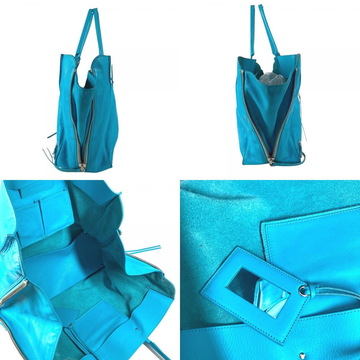 Louis Vuitton Shoulder Bag the Paper Leather Blue — view 8