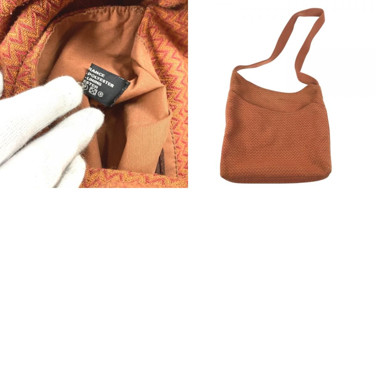 Hermes Shoulder Bag Sac de Panthere Canvas Orange — view 9