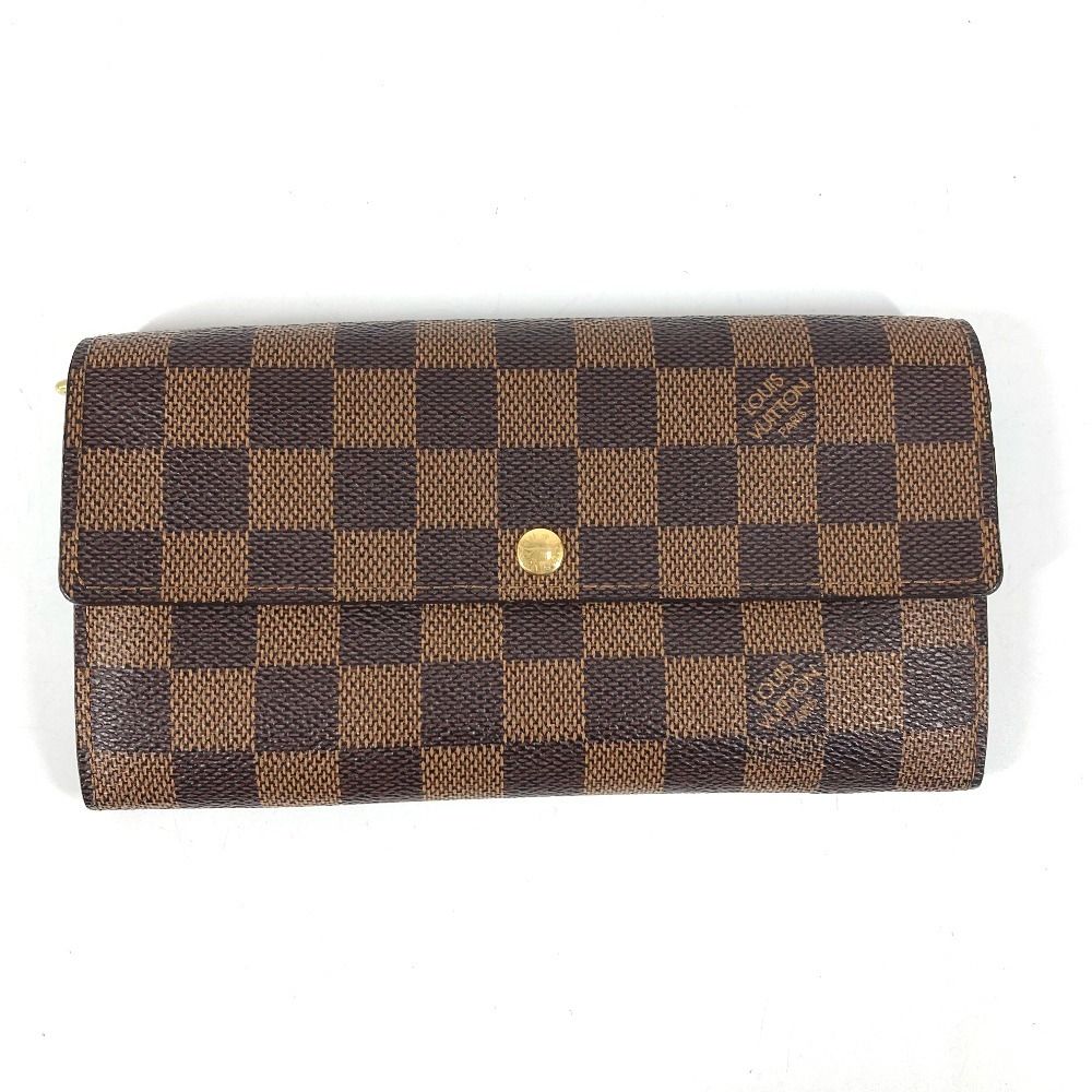 Louis Vuitton Wallet Portefeuille Sarah Damier Canvas Ebene Brown