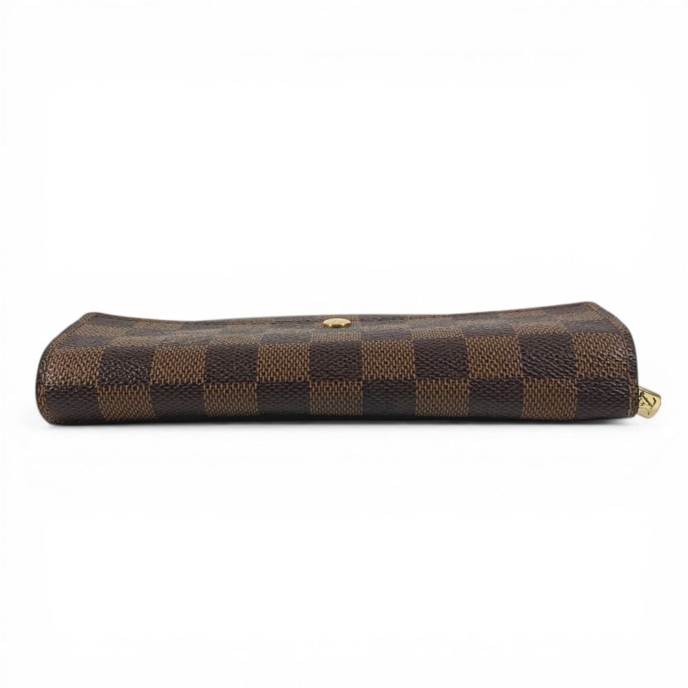 Louis Vuitton Wallet Portefeuille Sarah Damier Canvas Ebene Brown — view 2