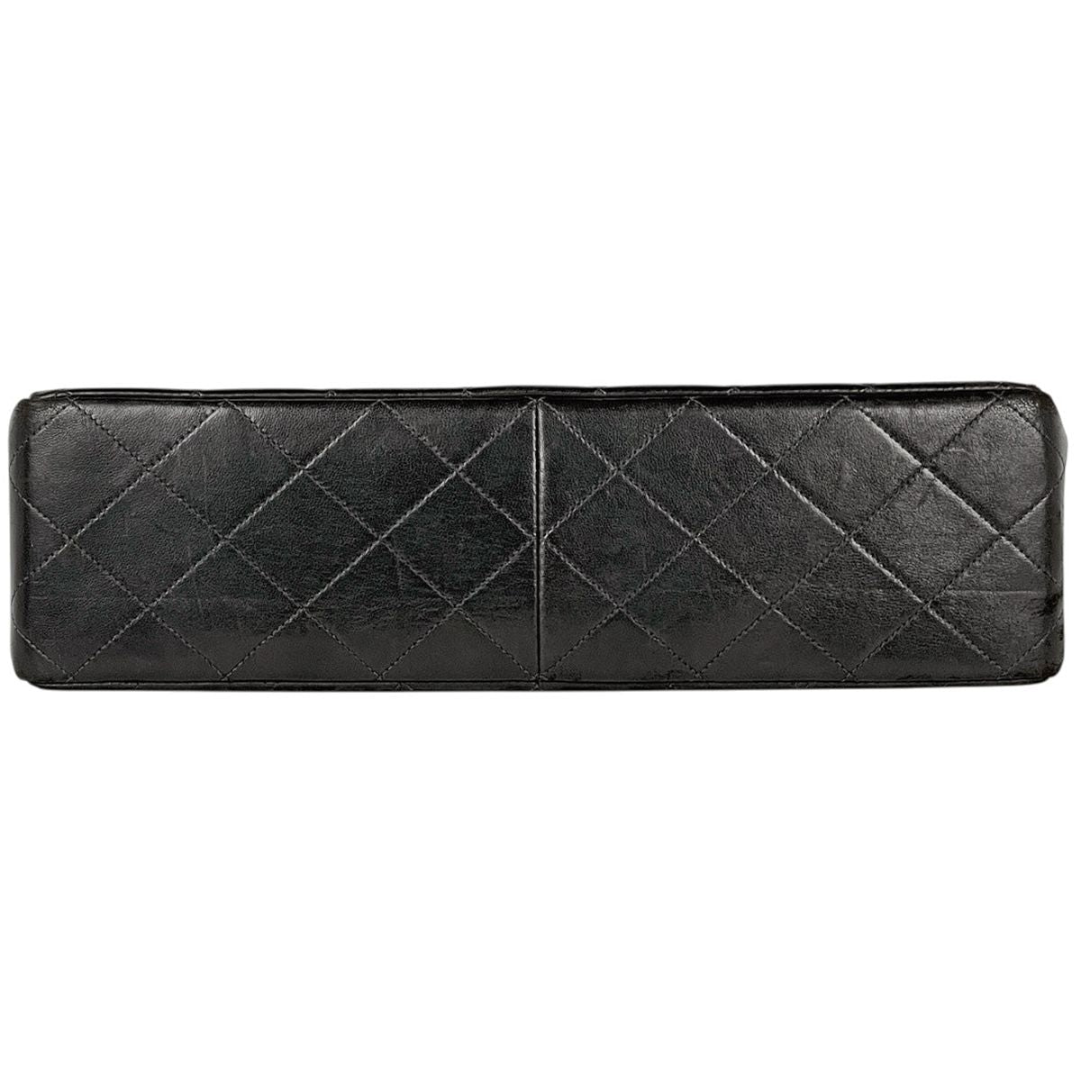 Chanel Big Quilted Single Flap Chain Shoulder Bag CC Logo Leather Black — view 5