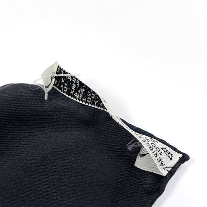 Hermes Carre 90 les Tuileries Chulli Park Scarf Silk Black Gold — view 3