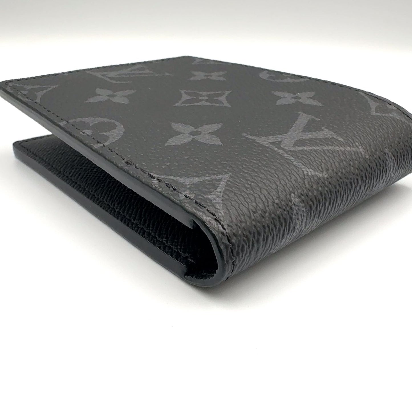 Louis Vuitton Portefeuille Calf Monogram Eclipse Leather Black Bifold Wallet — view 7