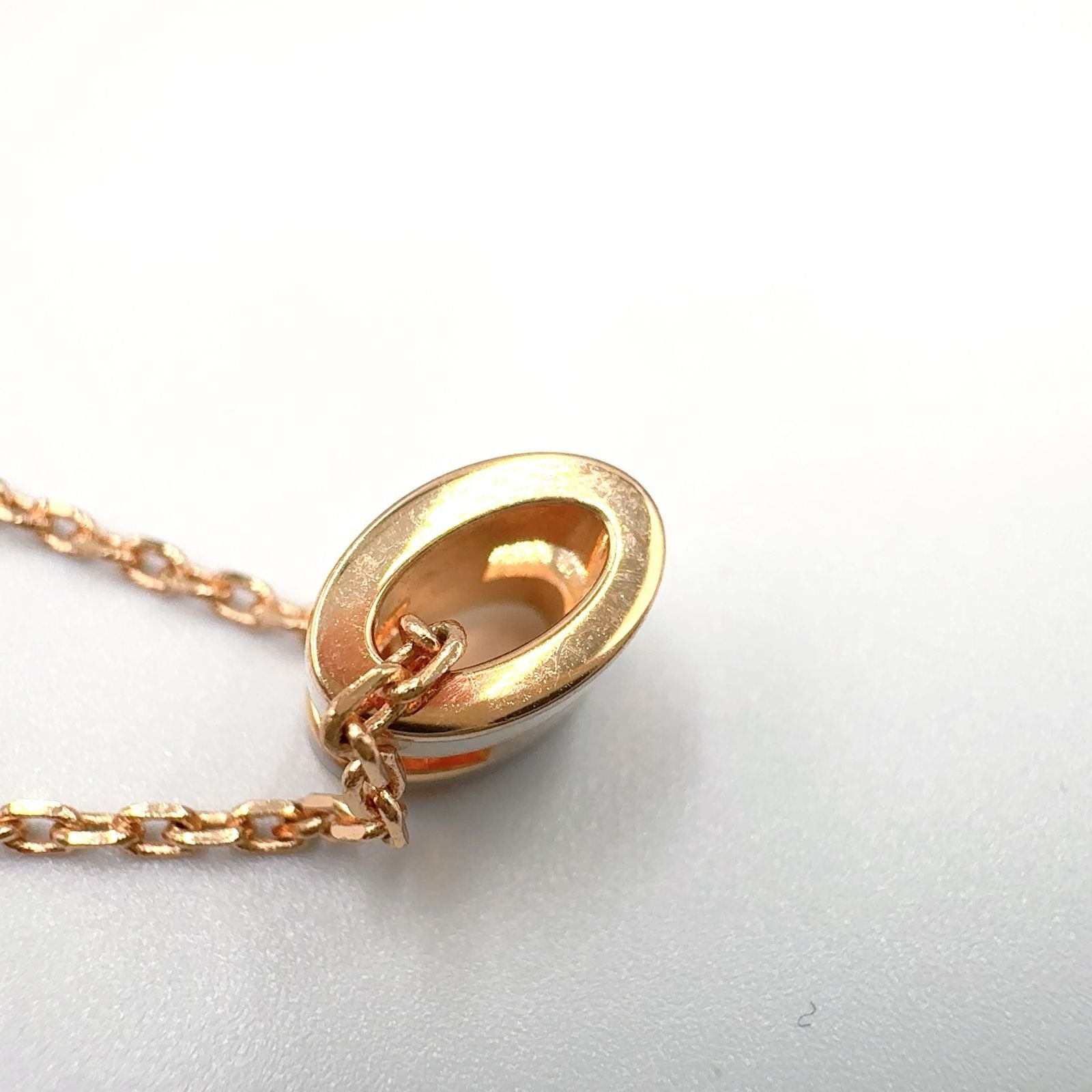 Hermes Pop Mini Cover le Metal Enamel Gray Beige Pink Gold White Necklace — view 5
