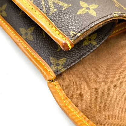 Louis Vuitton Beverly Monogram 2-Way Leather Brown Handbag Gold — view 8