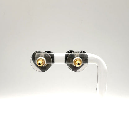Chanel Heart CC Logo Faux Pearl Resin Black Beige White Earrings Gold — view 3
