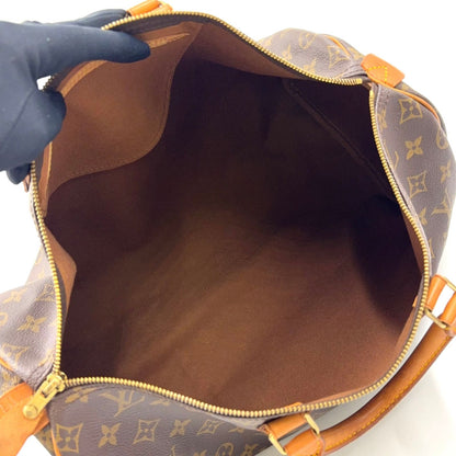 Louis Vuitton Speedy 40 Monogram Leather Brown Boston Bag Gold — view 3