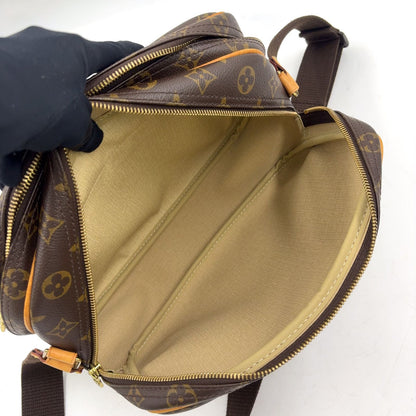 Louis Vuitton Reporter PM Monogram Leather Brown Shoulder Bag Gold — view 3