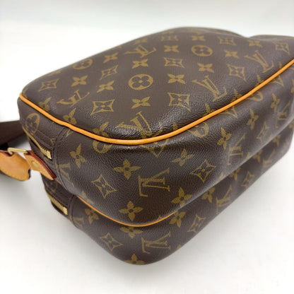 Louis Vuitton Reporter PM Monogram Leather Brown Shoulder Bag Gold — view 8