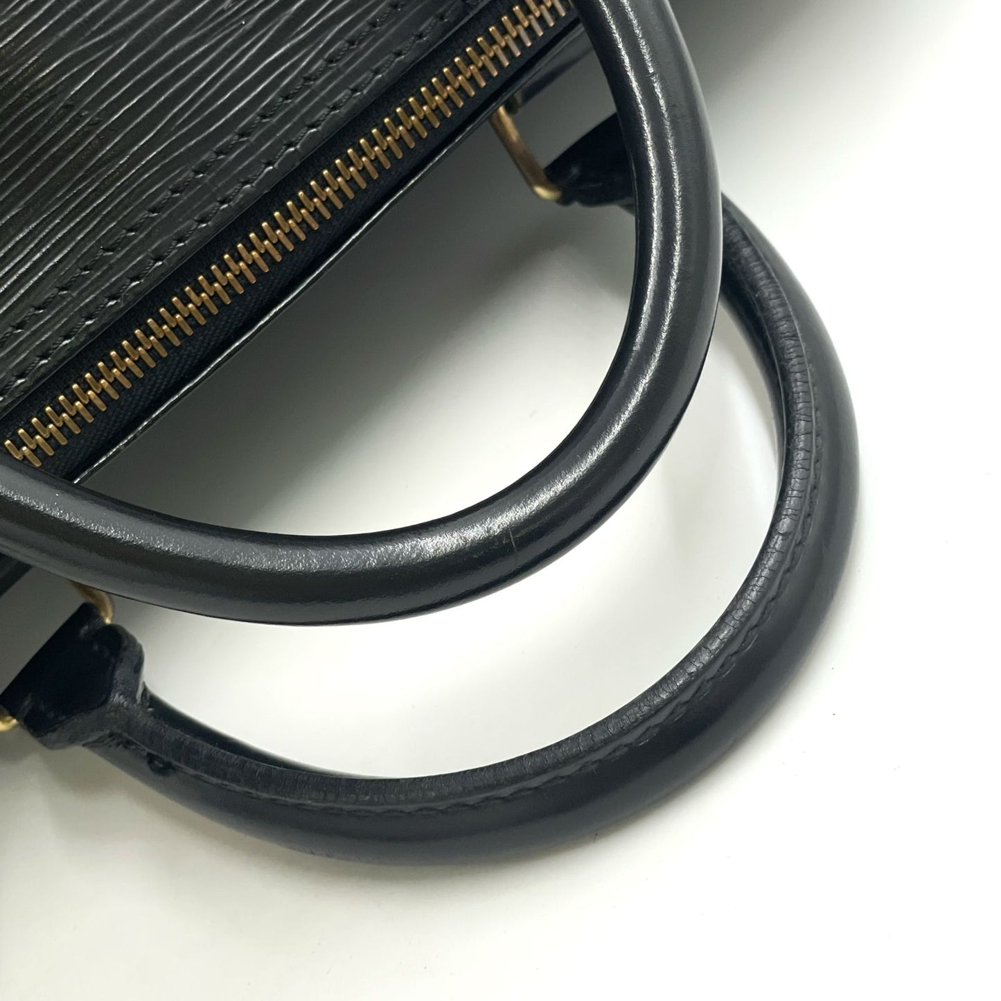 Louis Vuitton Speedy 30 Epi Noir Leather Black Handbag Gold — view 8