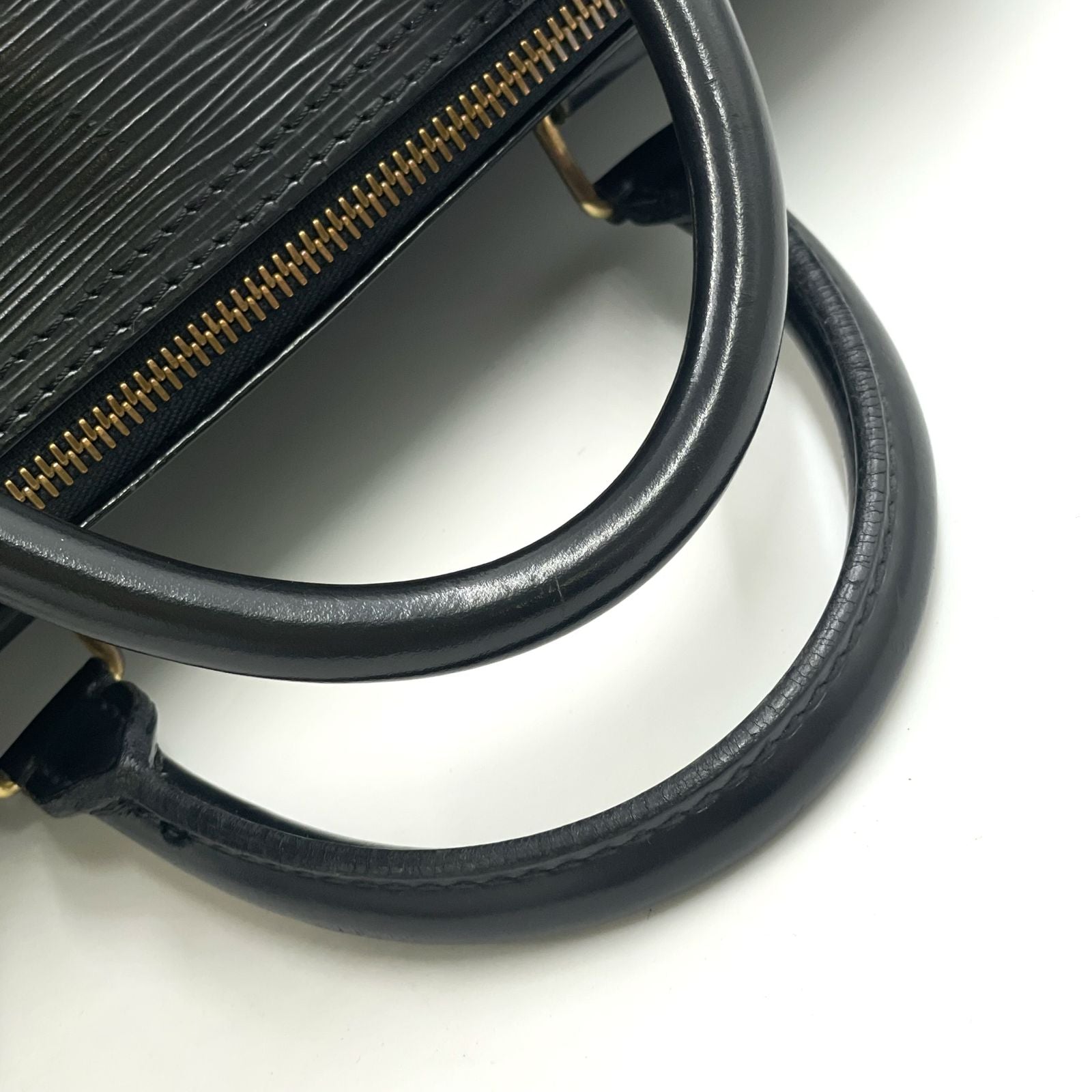 Louis Vuitton Speedy 30 Epi Noir Leather Black Handbag Gold — view 8