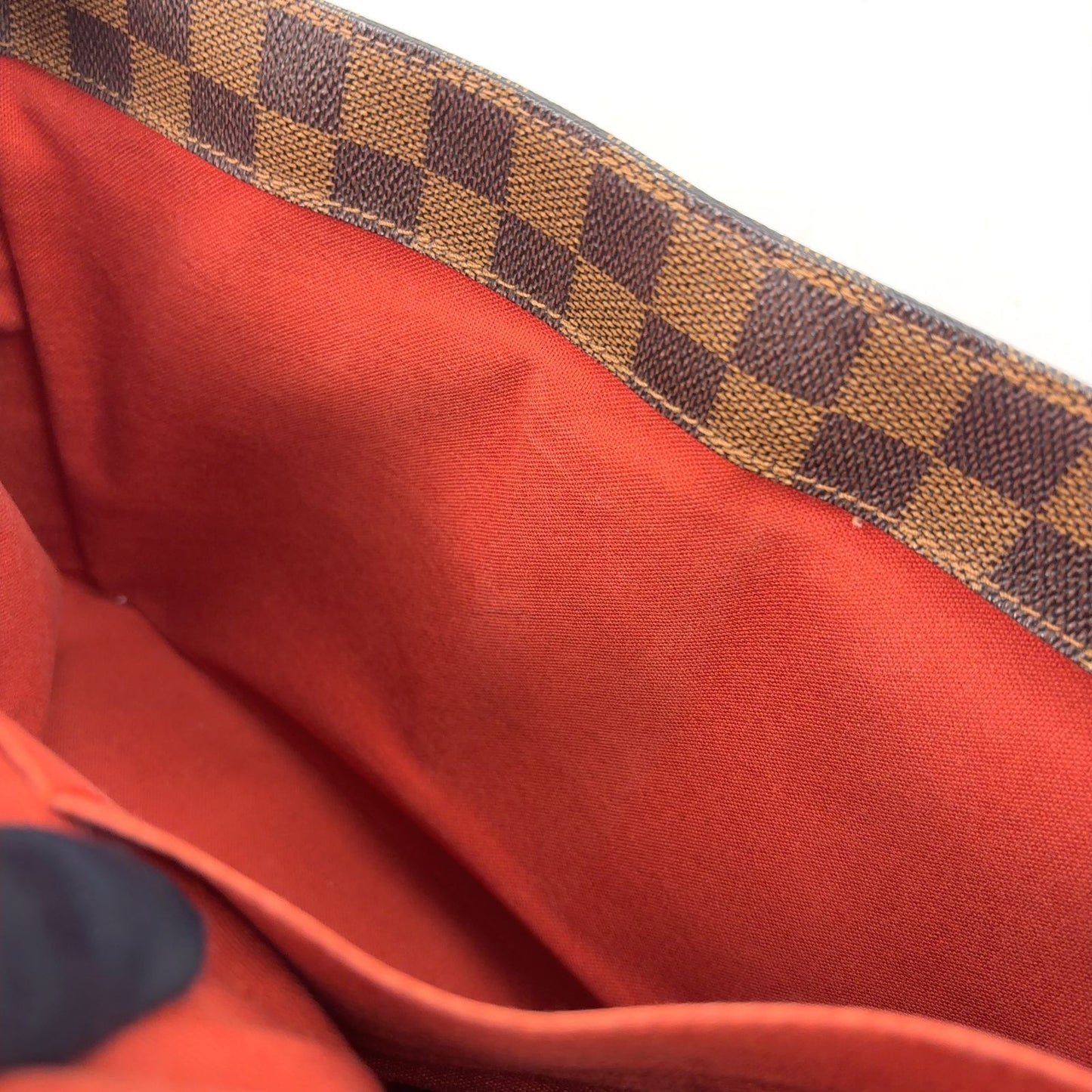 Louis Vuitton Broadway Damier Ebene Leather Brown Shoulder Bag Gold — view 5