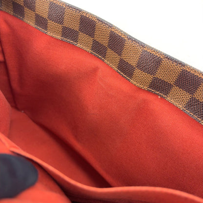 Louis Vuitton Broadway Damier Ebene Leather Brown Shoulder Bag Gold — view 5