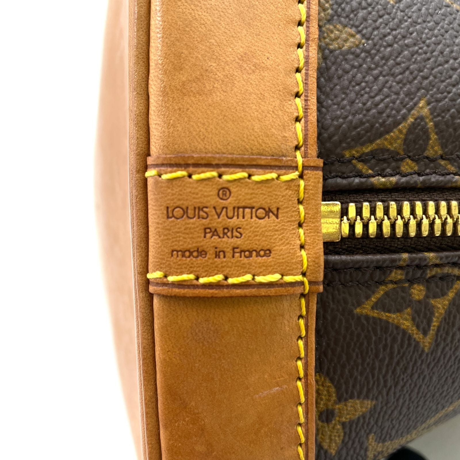 Louis Vuitton Alma PM Monogram Leather Brown Light Handbag Gold — view 4