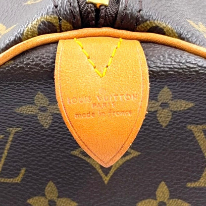 Louis Vuitton Keepall 45 Monogram Leather Brown Boston Bag Gold — view 4