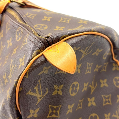 Louis Vuitton Keepall 45 Monogram Leather Brown Boston Bag Gold — view 5