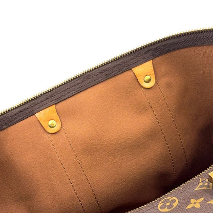 Louis Vuitton Keepall 45 Monogram Leather Brown Boston Bag Gold — view 9