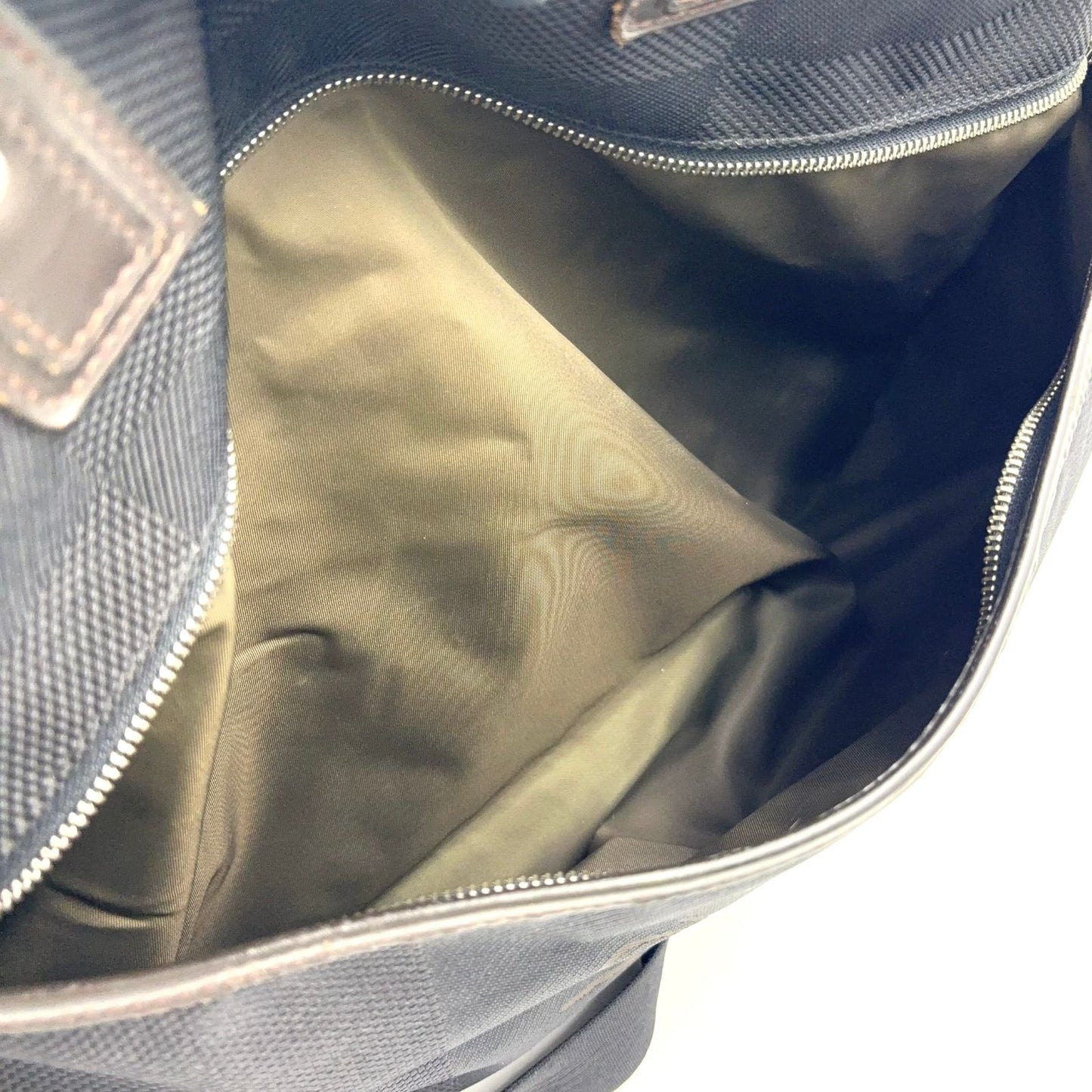 Louis Vuitton Albatross Damier Geant Noir Leather Nylon Black Boston Bag Silver — view 6