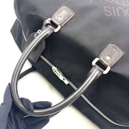 Louis Vuitton Albatross Damier Geant Noir Leather Nylon Black Boston Bag Silver — view 9