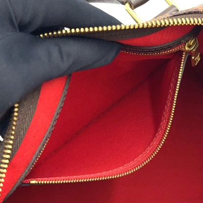 Louis Vuitton Speedy 30 Damier Ebene Leather Brown Handbag Gold — view 5