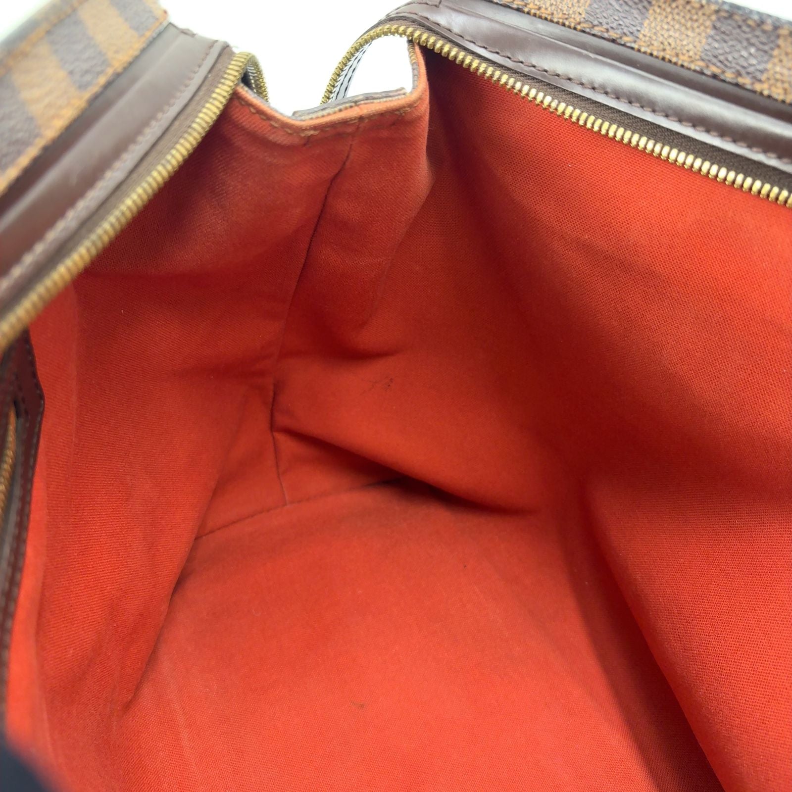 Louis Vuitton Chelsea Damier Ebene Shoulder Bag Leather Brown Tote Gold — view 5
