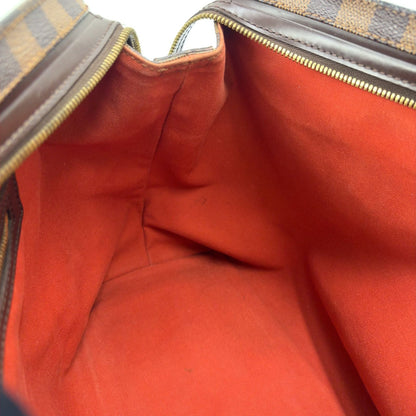 Louis Vuitton Chelsea Damier Ebene Shoulder Bag Leather Brown Tote Gold — view 5