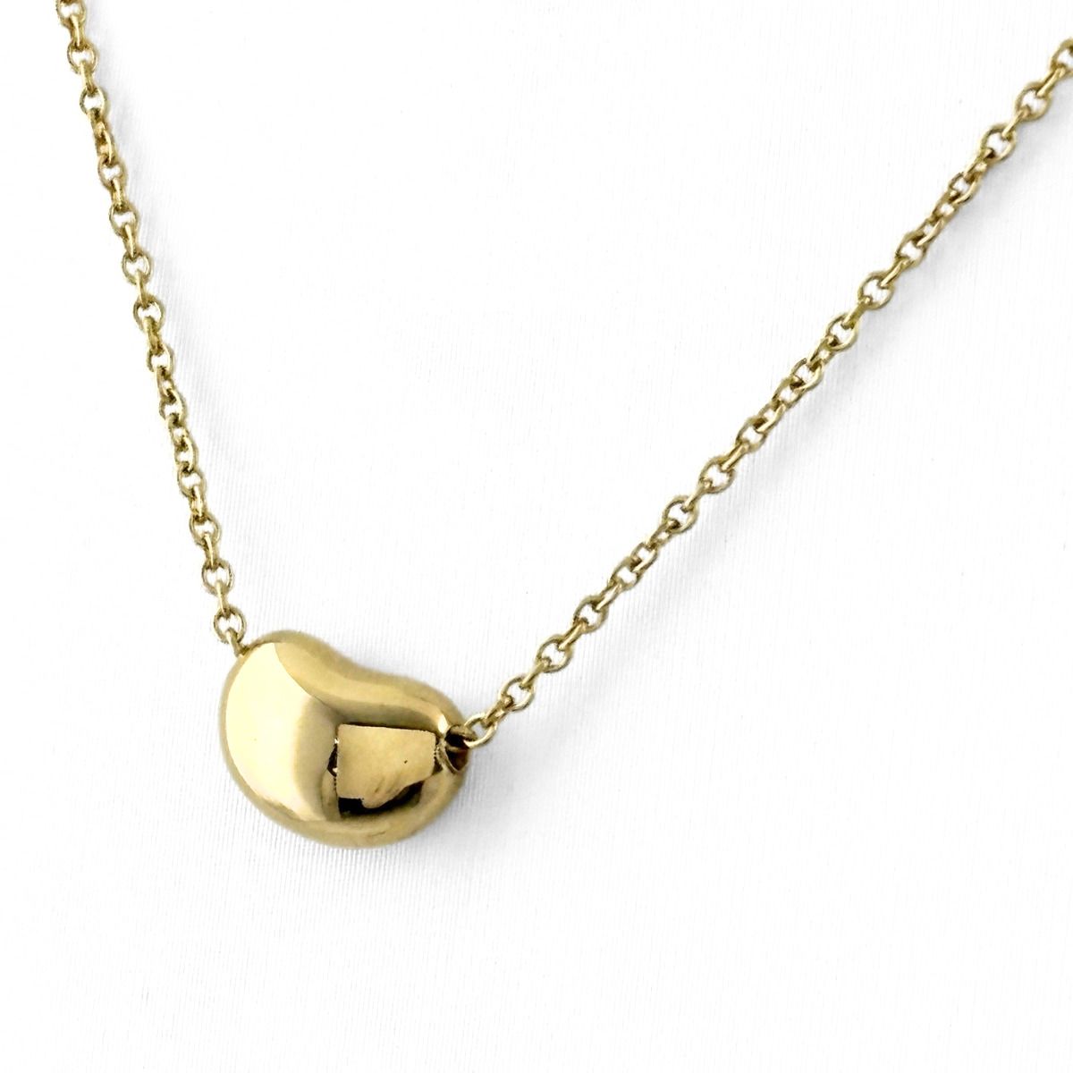 Tiffany & Co Bean Necklace YG Yellow Gold Pendant
