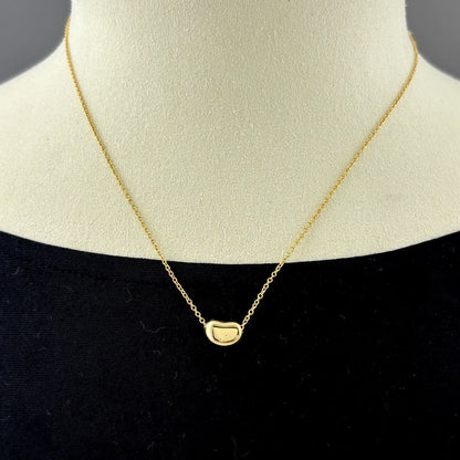 Tiffany & Co Bean Necklace YG Yellow Gold Pendant — view 3