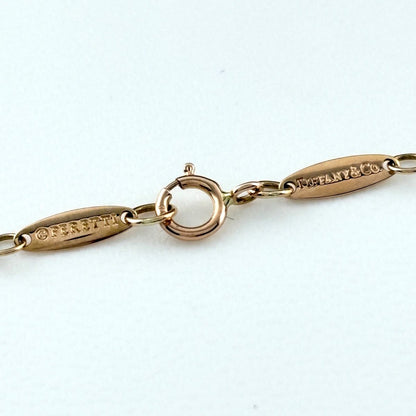 Tiffany & Co Open Heart Necklace PG Pink Gold Pendant — view 4